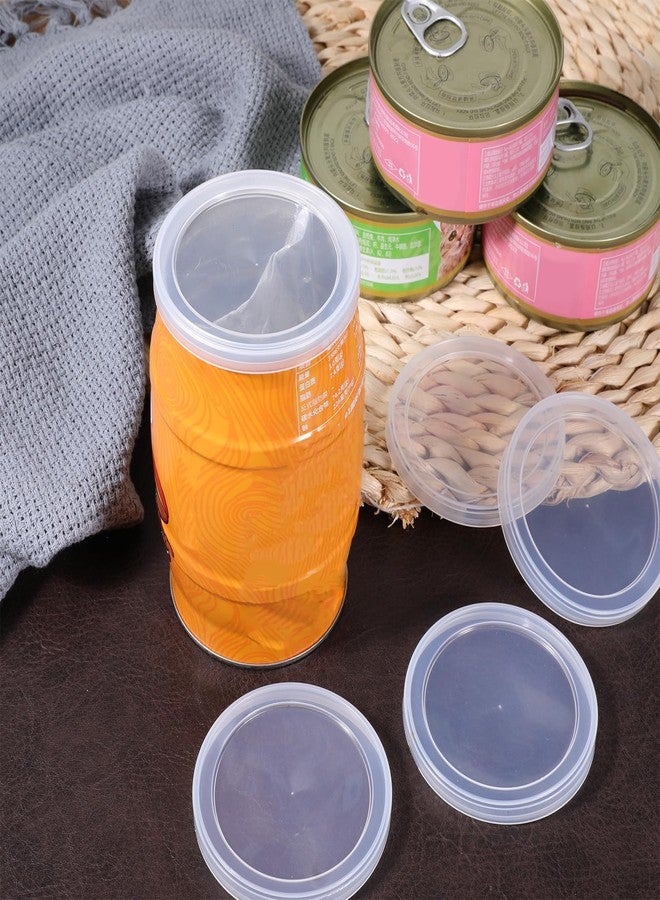 Ajcotahm 8 PCS Dog Food Can Covers Lids, 75 mm Reusable Pet Food Can Covers, Plastic Transparent Tight Seal Lids for Dog Cat Foods Saver for Canned Goods - Image 5